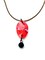 Shaded Red Oval Shaped Pendant with Black Bead product 2